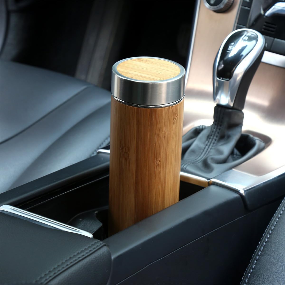Travel Mug 500ml, Insulated Stainless Steel and Bamboo Coffee Cup with Leak-Proof Lid, Double-Wall Vacuum Tumbler for Hot and Cold Drinks, Office, Car and Travel - image 6