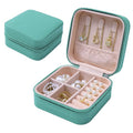 Jewelry Box Organizer, Portable Mini Travel Case with Multi-Compartment Storage for Rings, Earrings, Necklaces and Bracelets, Blue - image 1