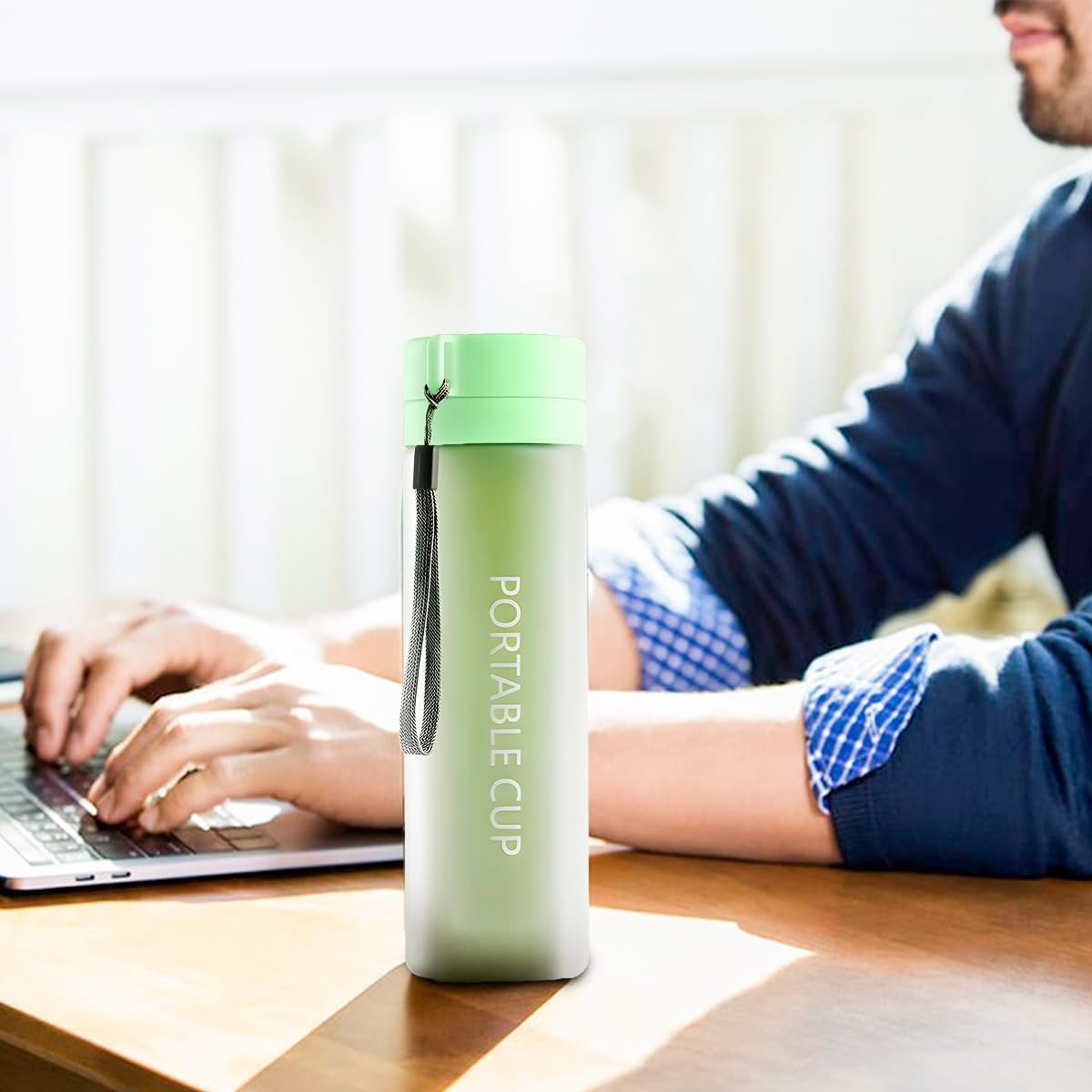 Water Bottle 800 ml, BPA-Free Sports Bottle with Tea Infuser, Leakproof Portable Easy-Clean Design for Gym, Cycling, Hiking, Travel, School and Daily Use - image 7