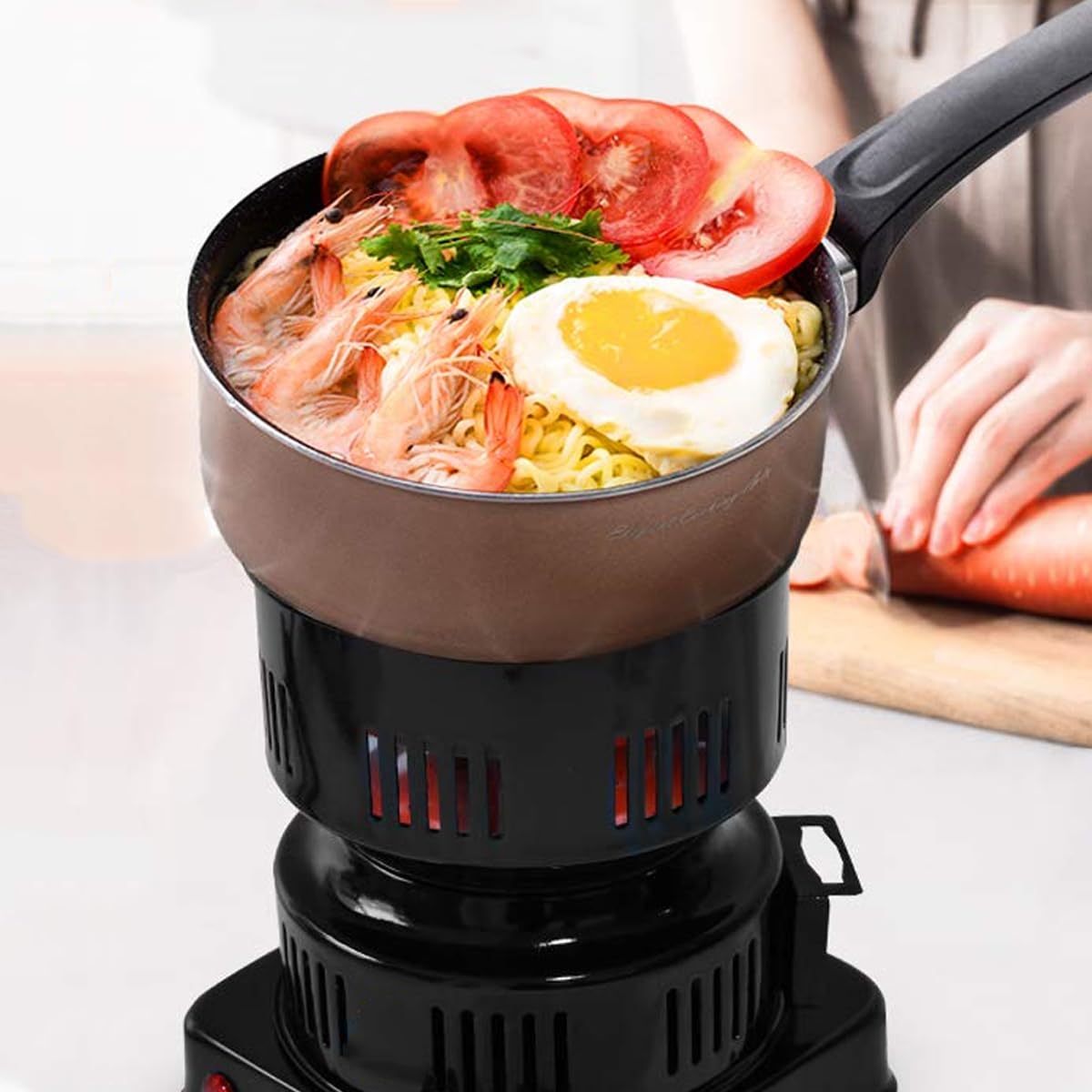 Charcoal Starter Electric 1000W 220V Burner Heater Stove Coal Lighter with Removable Tray and Handle for BBQ Camping Outdoor Cooking Black - image 6