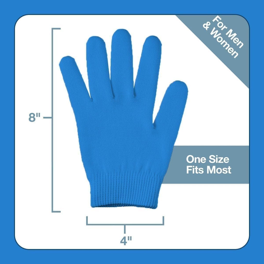 Moisturizing Gloves Spa Gel Hand Mask Soft Smooth in 20 Minutes Jojoba Olive Oil Vitamin E One Size for Daily Hand Care (Dark Blue) - image 6