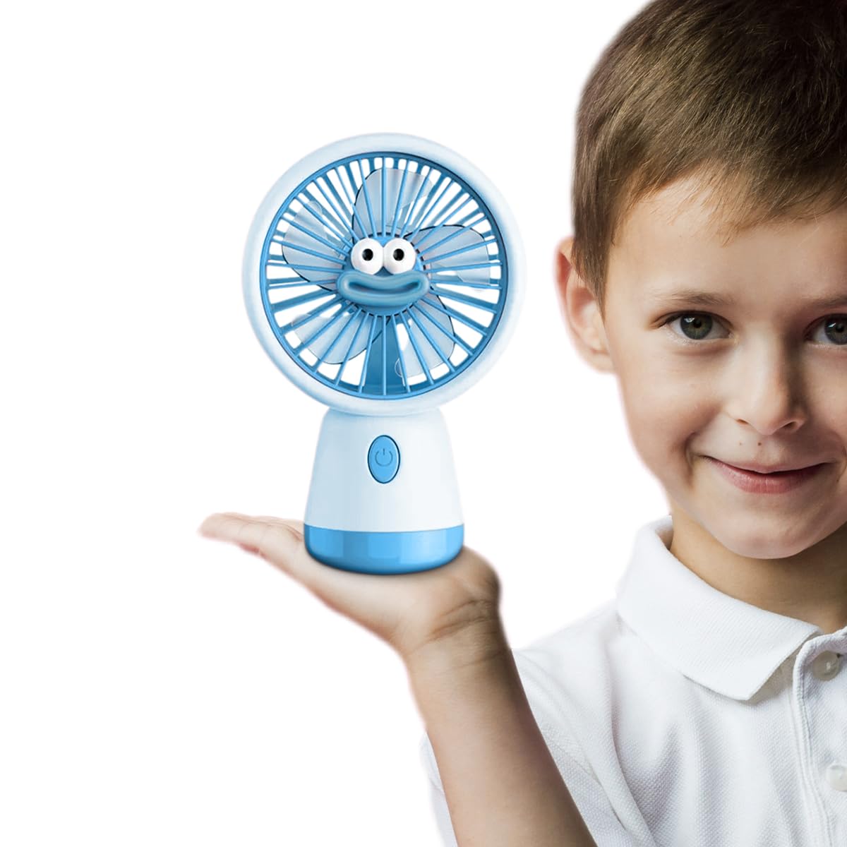 Mini Fan, USB Handheld and Desk Fan with 3 Speeds, Compact 1.5W Personal Cooling Fan for Home, Office, Study and Travel, YS-2325 (Blue) - image 1