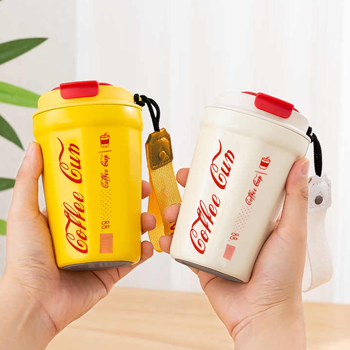 Insulated Travel Mug 380ml Stainless Steel Thermal Coffee Tumbler Leakproof Lid Double Wall Vacuum BPA Free Hot Cold Drinks Office Gym Car White - image 6