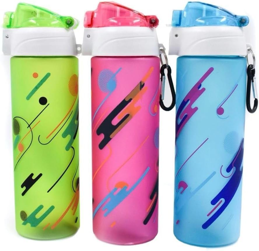 Water Bottle 650ml - BPA Free Sports Bottle with Airtight Leakproof Cap, Reusable Motivational Drink Bottle for Gym, School, Office, Travel, Students, Picnic, and Home Use (Pink) - image 4
