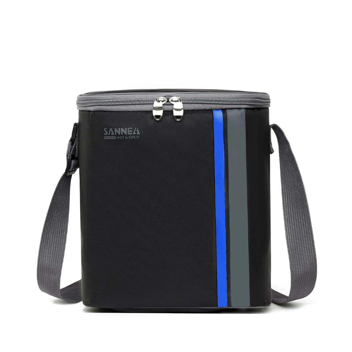 Insulated Lunch Bag 8L Thermal Food Cooler Tote, Waterproof Leakproof Lunch Box Bag for Hot Cold Meals Work School Picnic Travel, BB-569 (Black/Blue) - image 1