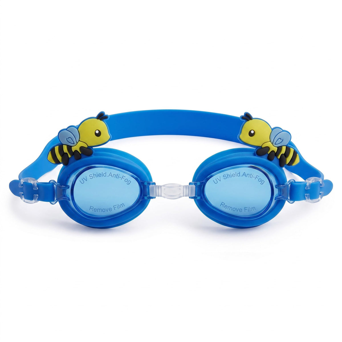 Swimming Goggles with Hypoallergenic Silicone, Shatter-Resistant Lenses and Adjustable Strap for Pool, Beach, Training and Recreational Swimming, SB-379, Bee - image 1