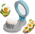 Egg Slicer – Egg Cutter, Bpa-Free Food-Safe Tool For Hard Boiled Eggs, Easily Cuts Into Slices (Blue) - image 1