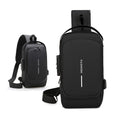 Crossbody Bag for Men and Women, Sling Chest and Shoulder Bag with Combination Lock, USB Access Port, Multiple Pockets, Water-Resistant Exterior for Travel and Daily Use (Black) - image 1