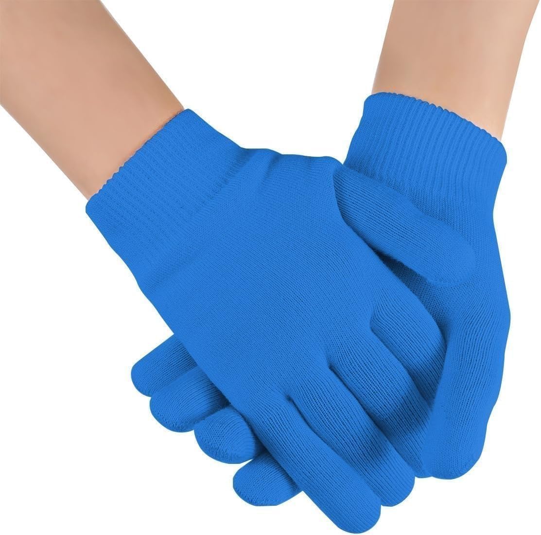 Moisturizing Gloves Spa Gel Hand Mask Soft Smooth in 20 Minutes Jojoba Olive Oil Vitamin E One Size for Daily Hand Care (Dark Blue) - image 1