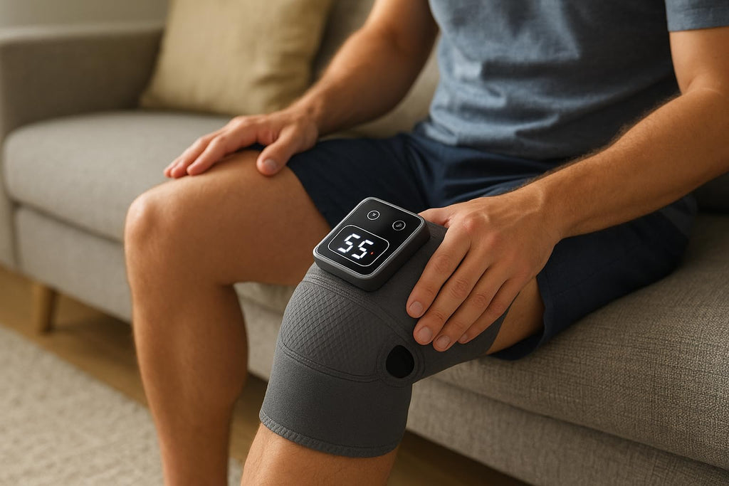 Knee Massager with Heat Vibration Wrap for Shoulder Elbow Adjustable Soft Fabric Heating Pad 3D Massage Daily Home Use WNK-001A - image 8