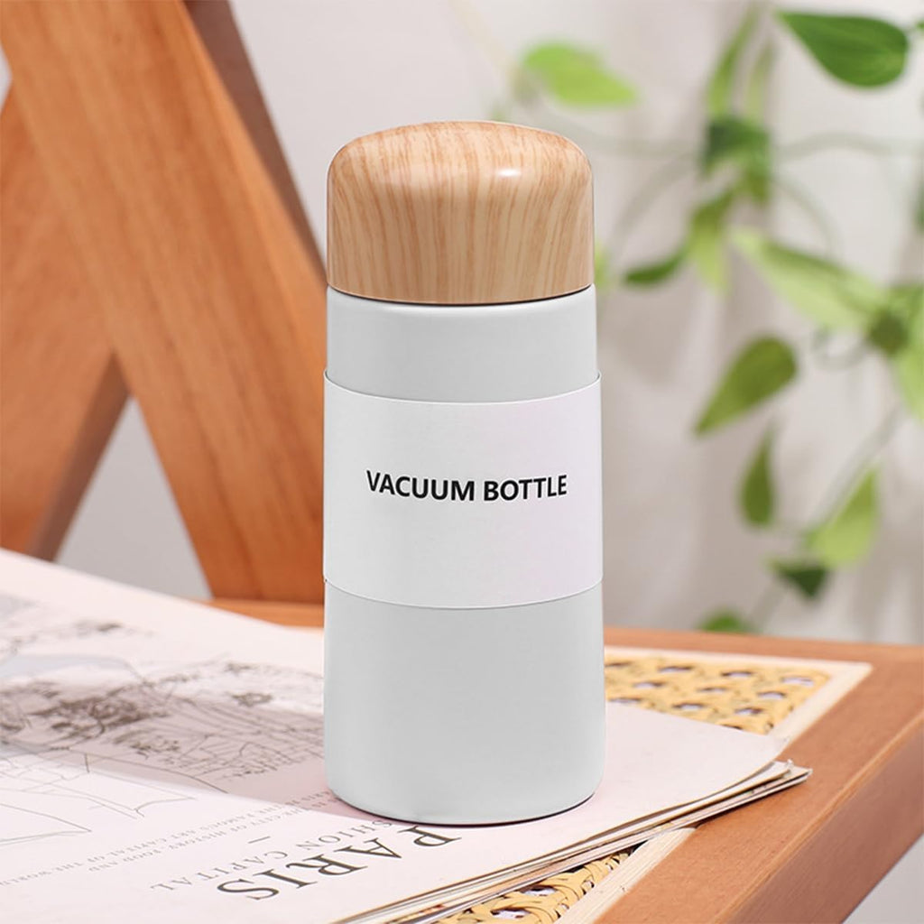 Mini Flask 150 ml, Vacuum Insulated Stainless Steel Pocket Water Bottle, Compact Thermal Mug for Coffee, Tea, Work and Travel, 5 x 13 cm (White) - image 6