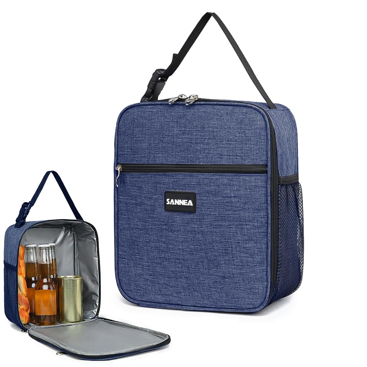 Insulated Lunch Bag 7L Thermal Cooler Tote, Waterproof Leakproof Food Bag Reusable Lunch Carrier for Work School Meal Prep Picnic Travel, BB-543 (Blue) - image 1