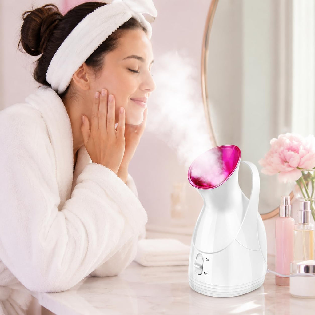 Facial Steamer, Home Face Sauna Steam Device, Compact Personal Beauty Tool for Skin Care, Pre-Cleansing and Relaxing Routine, HG-608 - image 6