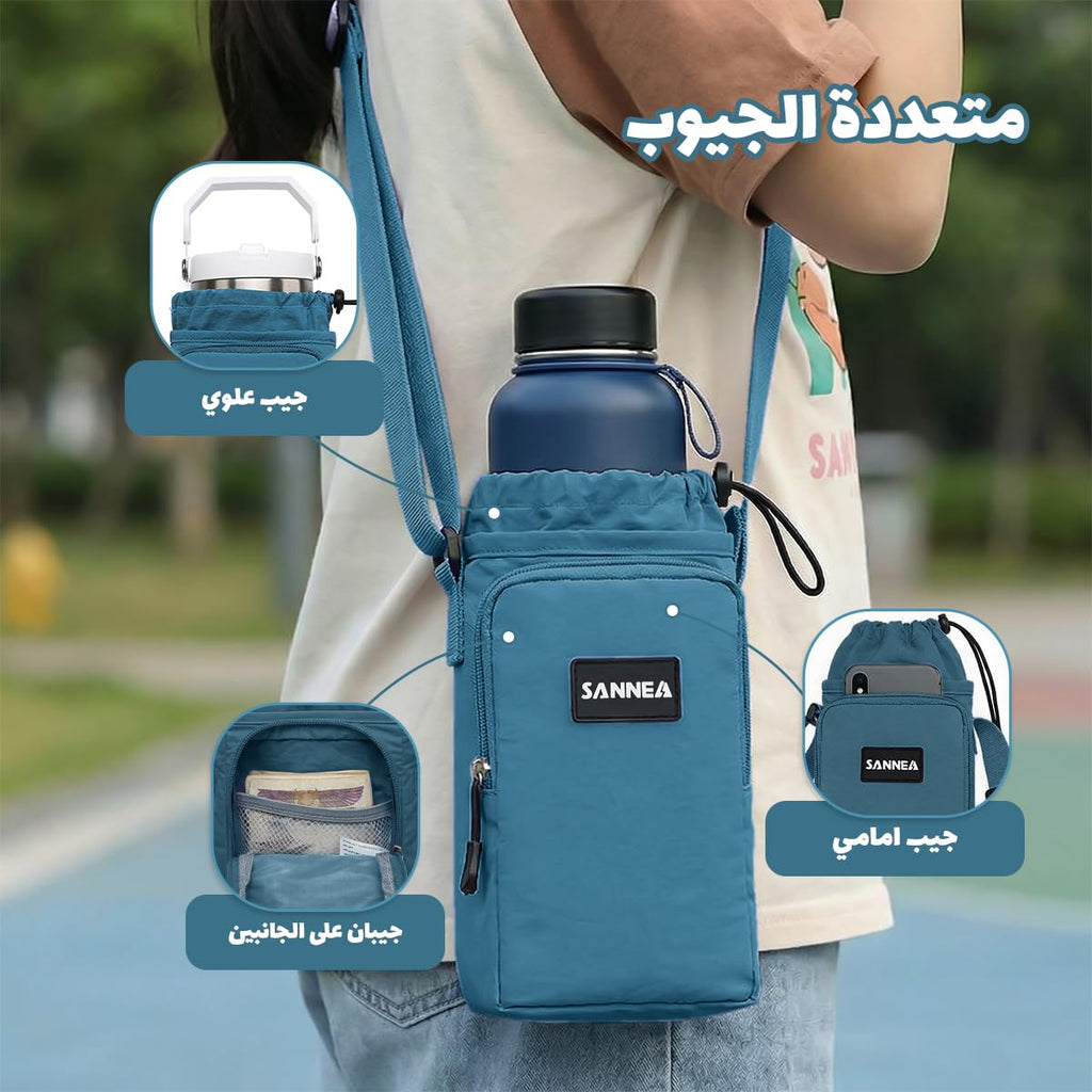 Insulated Lunch Bag 1L Thermal Food Cooler Tote, Waterproof Leakproof Small Lunch Box Bag for Work School Office Travel Picnic, BB-533 (Blue) - image 4