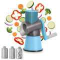Rotary Cheese Grater, Manual Vegetable Slicer with Hand Crank, Non-Slip Suction Base and ABS Tabletop Design for Salad,Cheese Slicer with Hand Crank, Non-Slip Suction Base and ABS Tabletop (Blue) - image 1