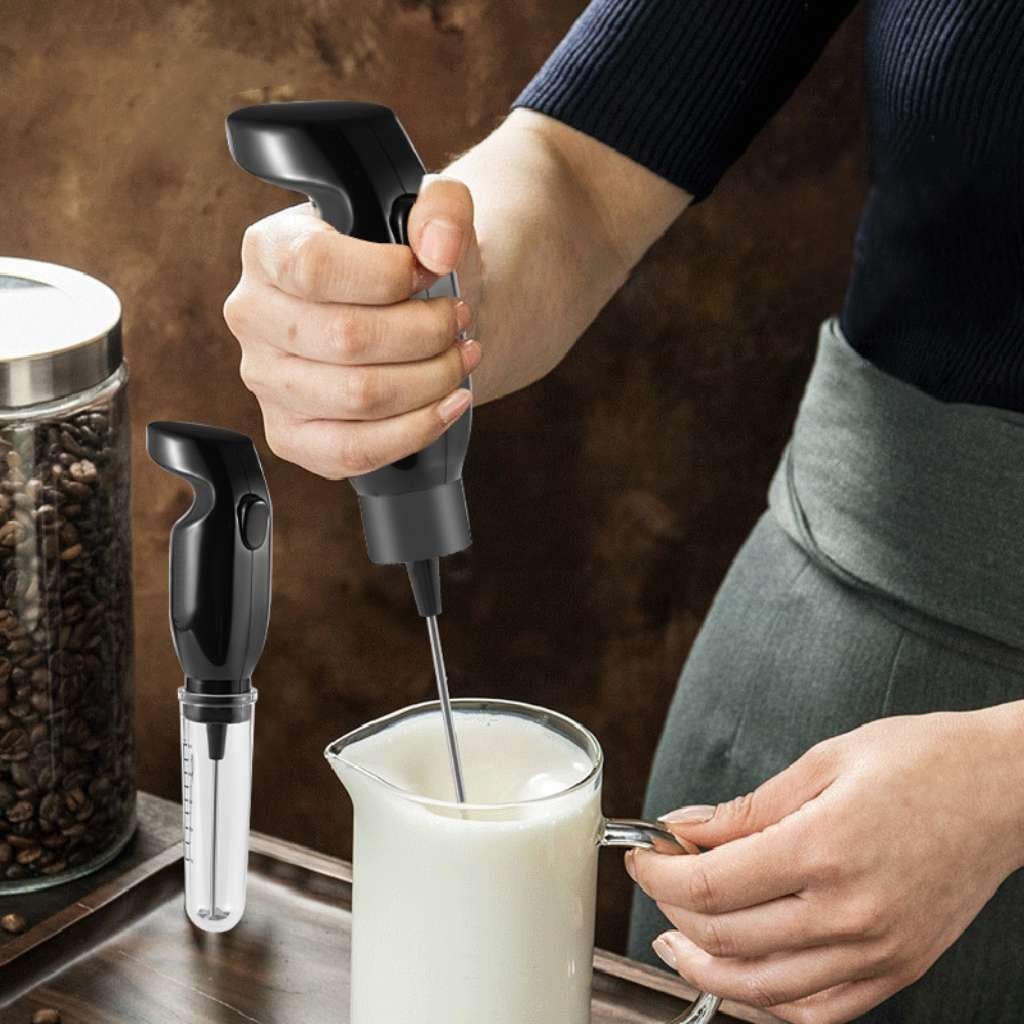 Milk frother handheld, Electric mini mixer for coffee drink, Foam Maker, Durable and Electric coffee hand mixer, 45W Motor, 80ml Capacity, Stainless Steel & Plastic Design, 2023-15 (Red) - image 6