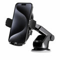 Car Phone Holder, 360° Rotating Adjustable Mobile Mount, Compact Lightweight ABS Smartphone Stand for Navigation, Travel and Daily Driving, Black - image 1