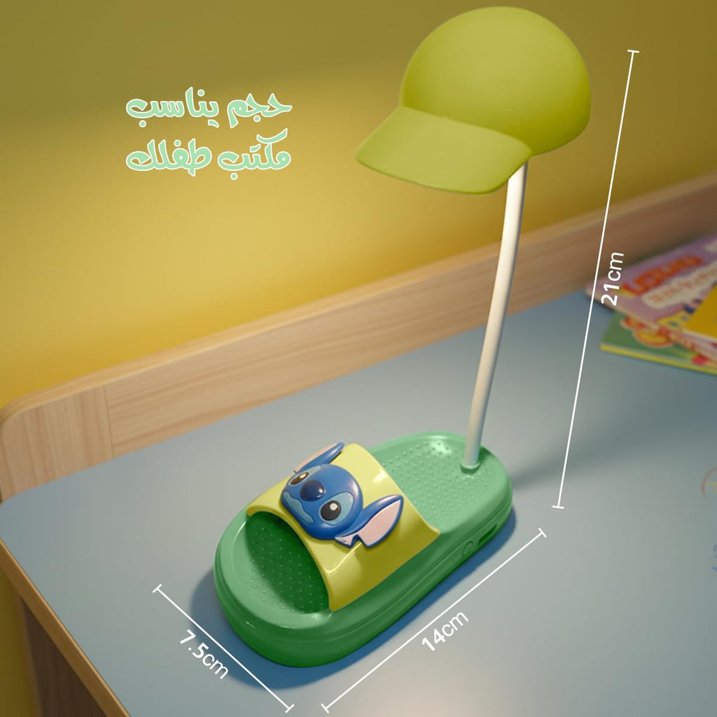 LED Desk Lamp with 3 Brightness Levels, Foldable Adjustable Study Light for Reading, Writing, Office, Bedroom and Bedside Table, Compact Modern Design, Bright Lime Green - image 5