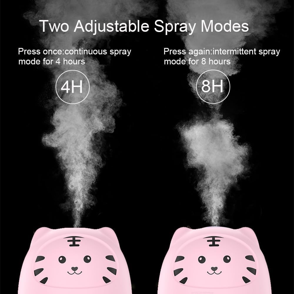 Mini Humidifier 220ml Portable Aroma Oil Diffuser Cool Mist Night Light USB Auto Shutoff for Home Office Car Bedroom Blue - image 6