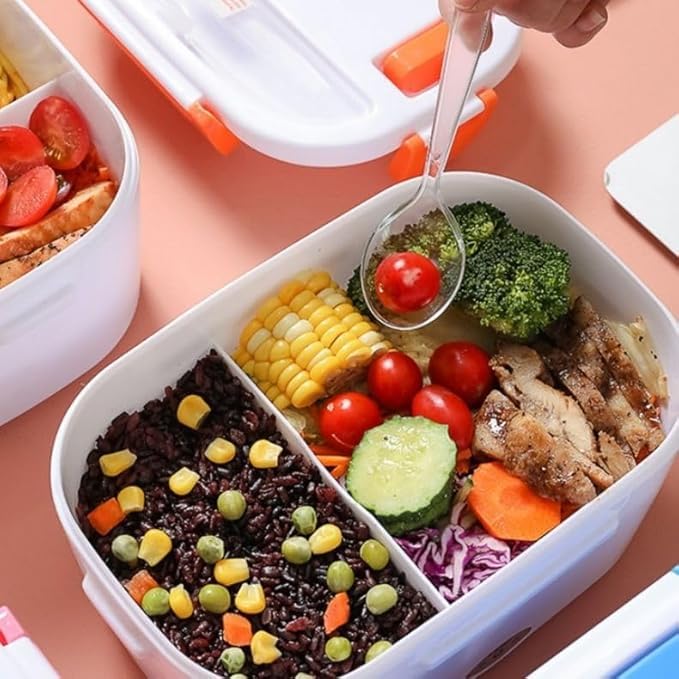 Lunch Box Electric Heating 1.05L – 40W Portable Food Warmer with 4-Side Lock, Multi-Use Hot Food Container for Car, Office, Home & Travel, YS-001 (Green) - image 2