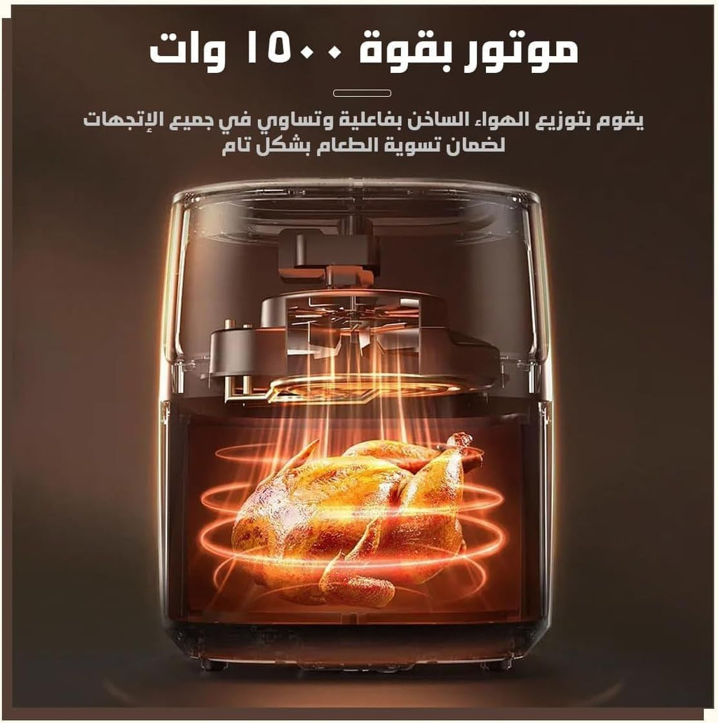Air Fryer 5L 1500W, Oil-Free Digital Convection Oven with Adjustable Temperature, Timer, Easy-Clean Basket, Non-Slip Base and Overheat Protection for Home Cooking, SK-3011 - image 4