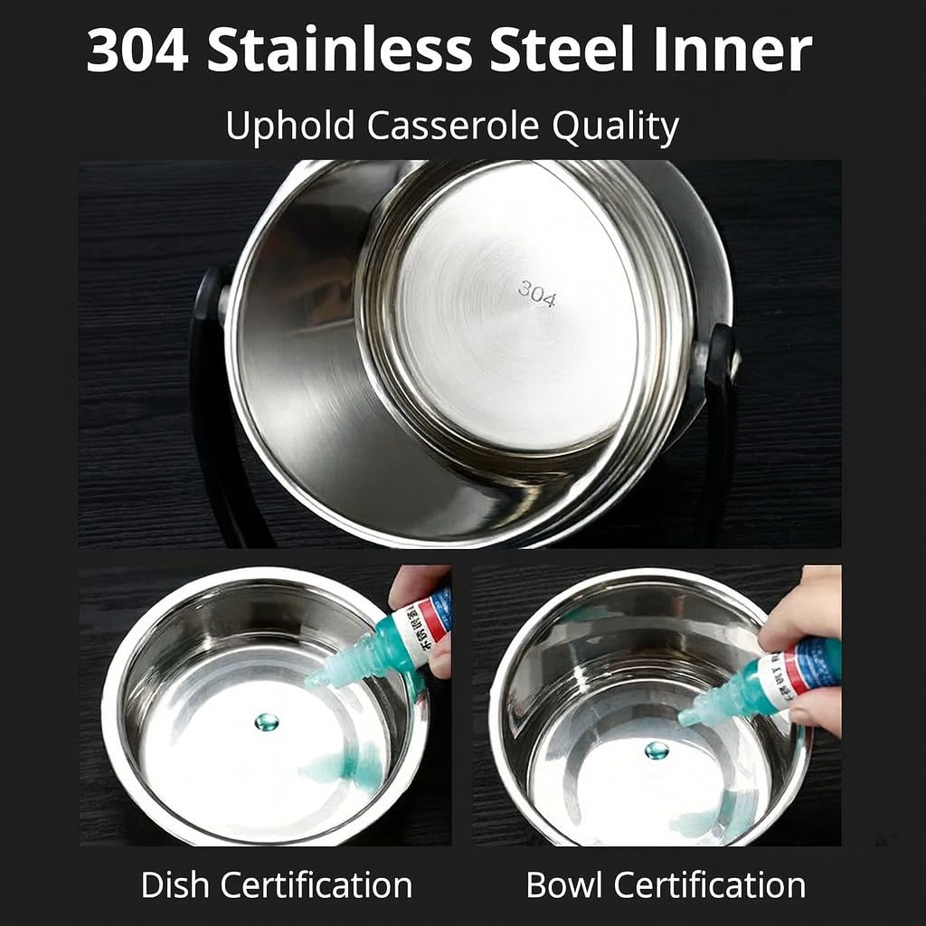 Lunch Box 1.6 L, Vacuum Insulated Stainless Steel Food Container with Spoon, Double Wall Airtight Food Jar for Hot and Cold Meals, Easy to Clean, Work, School and Travel, HH-50 (Green) - image 4