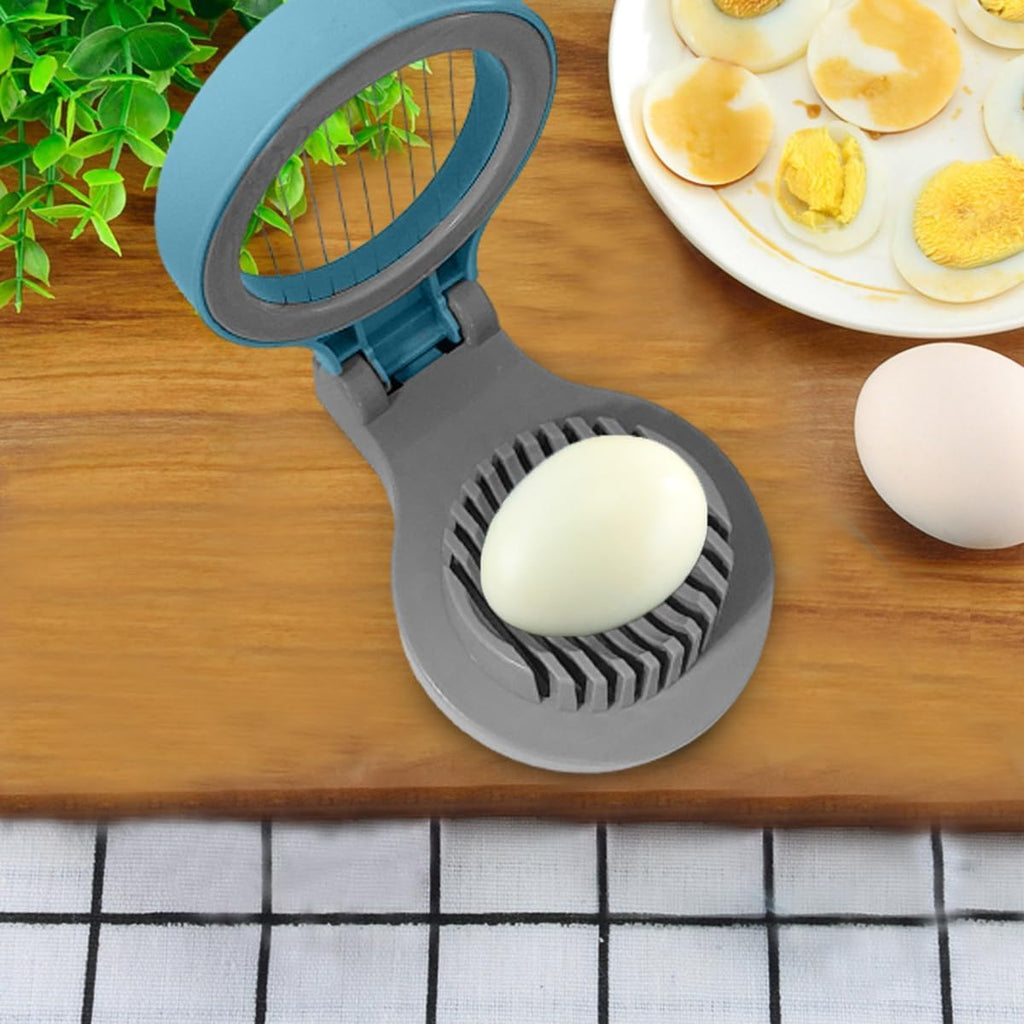 Egg Slicer – Egg Cutter, Bpa-Free Food-Safe Tool For Hard Boiled Eggs, Easily Cuts Into Slices (Blue) - image 6