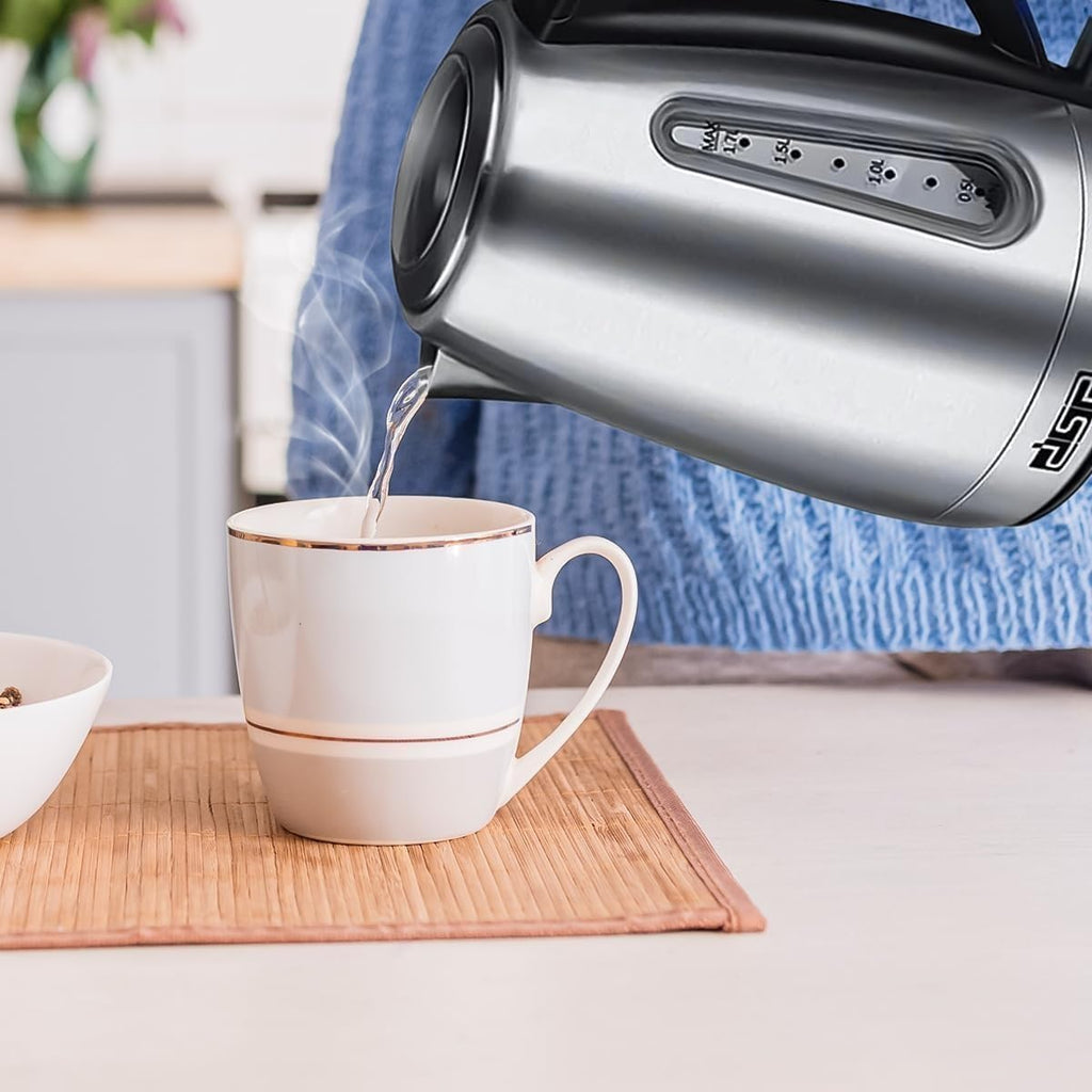 Electric Kettle 1.7 Litre, 2200W Stainless Steel Water Boiler with Fast Boil, Auto Shut-Off, Boil-Dry Protection, LED Indicator and Removable Filter, KK1137 - image 6