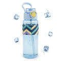 Sports Water Bottle 800ml with Carry Handle, BPA-Free Leak-Resistant Plastic Drinking Bottle for Gym, Fitness, School, Office, Travel and Outdoor Use, FL-1312, Blue - image 1