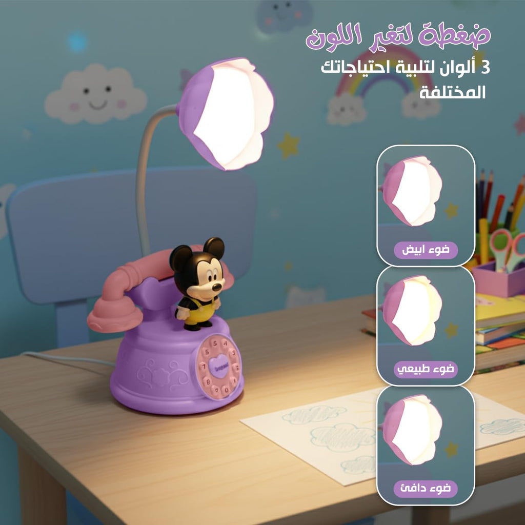 Desk Lamp, LED Foldable Study Light with Power Switch, Multi-Angle Adjustable Table Reading Lamp with Soft Light for Bedroom, Home Office and Students (Purple) - image 4