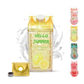 Water Bottle 400ml BPA-Free Leak-Proof with Double Straw and Lid Square Shape Cold Drink Bottle for School Outdoor Travel Home Yellow - image 1