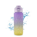 Water Bottle 800ml with Carry Handle, BPA-Free Leak-Resistant Plastic Sports Bottle for Gym, Fitness, School, Work, Travel and Daily Use, FL-1266, Purple - image 1