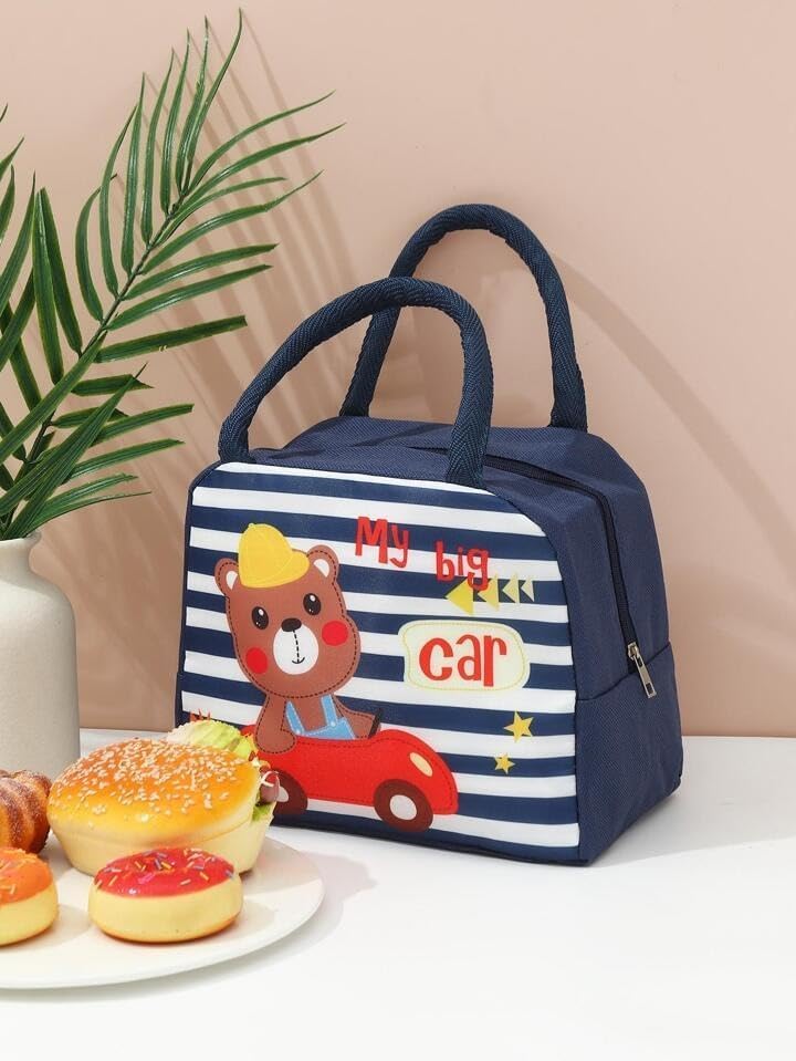 Lunch Bag Insulated Cooler, Thermal Leak-Proof Lunch Box Tote, Waterproof Foldable Food Organizer for Kids School Travel Picnic Beach (Multicolor) - image 5