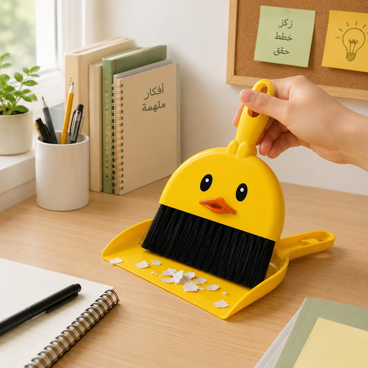 Mini Broom and Dustpan Set, Handheld Cleaning Brush with Compact Plastic Design for Desk, Keyboard, Table, Sofa, Car Interior, Home and Office - image 7