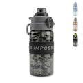 Water Bottle 500ml with Straw, BPA-Free Lightweight Plastic Sports Bottle with Leak-Resistant Lid for School, Gym, Fitness, Outdoor and Travel Use, FL-1315, Grey - image 1