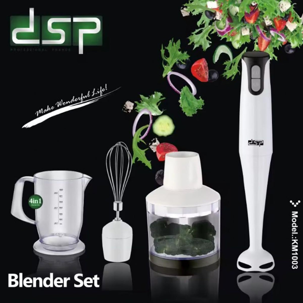 Hand Blender 400W, 2-Speed Immersion Blender Set with 500ml Chopper, 800ml Mixing Beaker, Stainless Steel Blades and Detachable Shaft, KM1003 - image 8