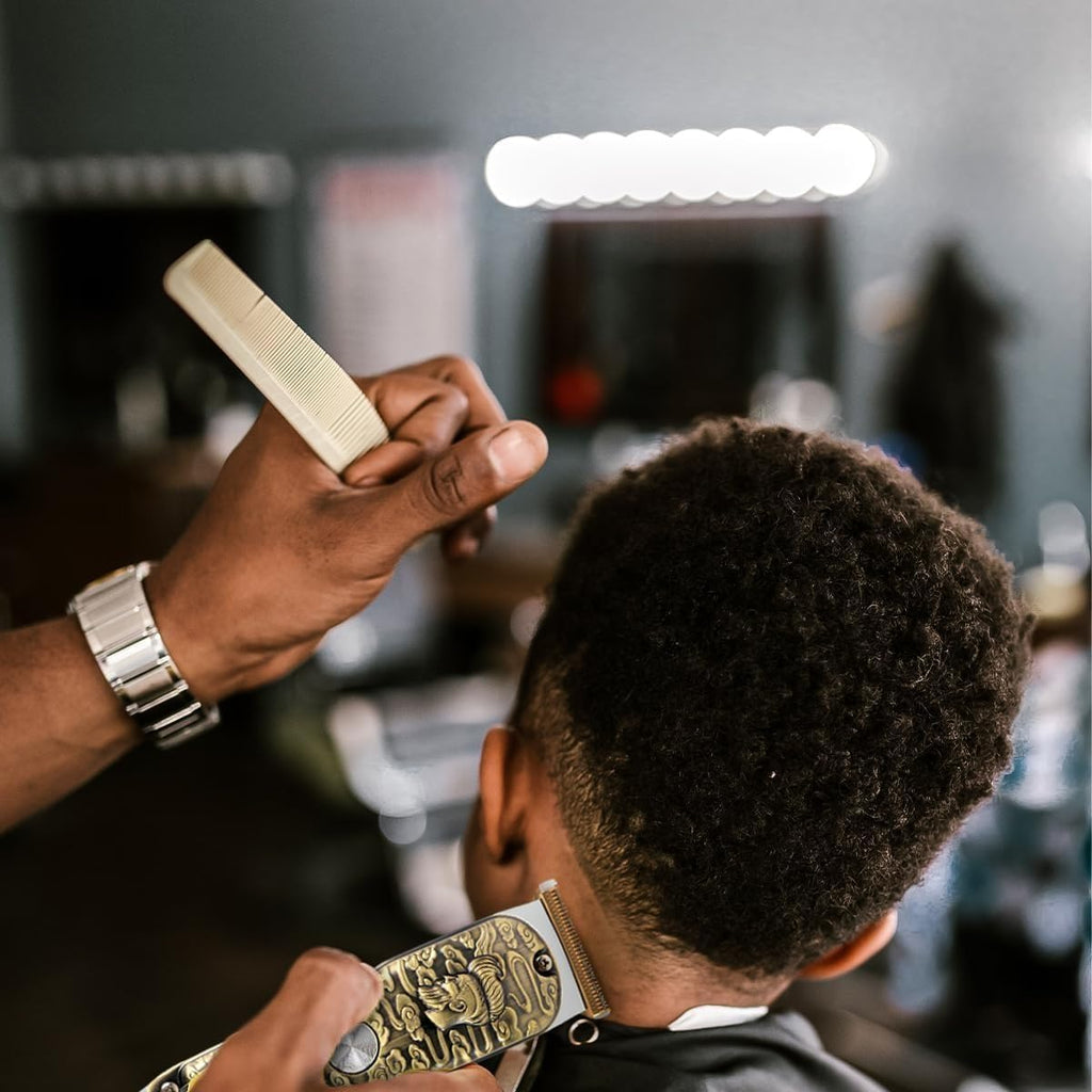 Hair Clipper for Men, Rechargeable Cordless Trimmer with Stainless Steel Blades, LCD Display, 4 Guide Combs, 120-Minute Runtime, Precision Grooming, HG-903 (Gold) - image 7