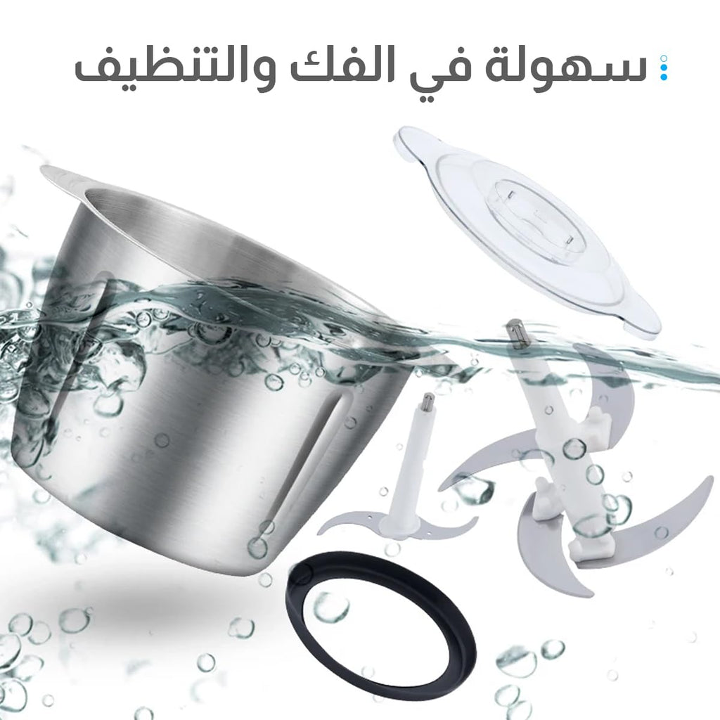 CITY Meat Grinder Meat Chopper Meat Cutter Meat Tenderizer Meat Slicer Powerful Meat Mincer Powerful Blender with Knives, Large Capacity Stainless Steel, HMA (1018, 5 L) - image 4