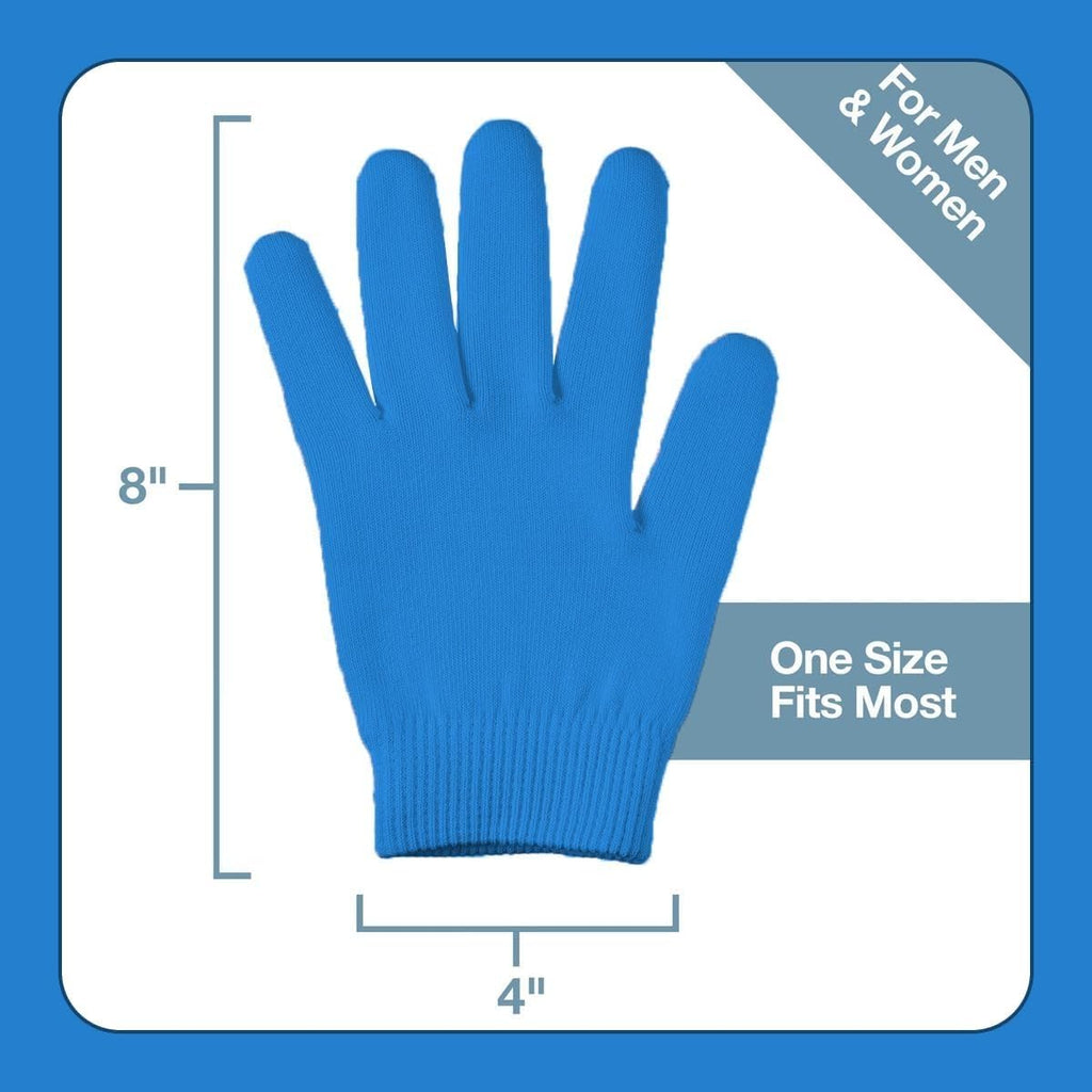 Moisturizing Gel Gloves for Dry Hands, Spa Hand Care with Jojoba Oil, Olive Oil, Vitamin E and Plant Essential Oils, 20-Minute Softening Treatment, Blue - image 6