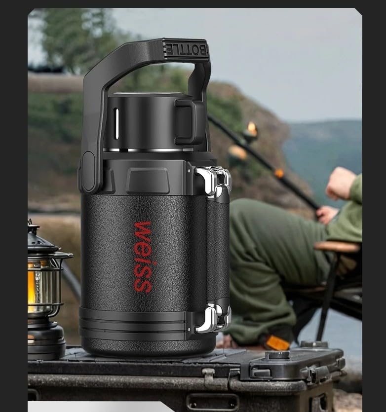 Water Bottle 4L, Vacuum Insulated Stainless Steel 316 Flask for Hot and Cold Drinks, Large Capacity Travel Tumbler for Home, Office and Camping, F-1524 (Army Green) - image 7