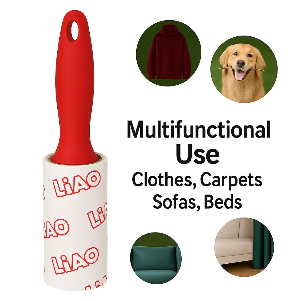 Lint Roller Set 60 Sheets – Pet Hair Remover 3pcs Kit for Dog & Cat Fur – Lint Remover for Clothes, Carpet, Sofa, bed – Extra Sticky, Easy Tear, safe on Most Surfaces - image 3