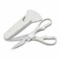 Kitchen Scissors, Stainless Steel Multipurpose Shears with Magnetic Protective Cover, Nutcracker, Bottle Opener and Ergonomic ABS Handles for Meat, Poultry, Herbs and Vegetables, S-233 (White) - image 1