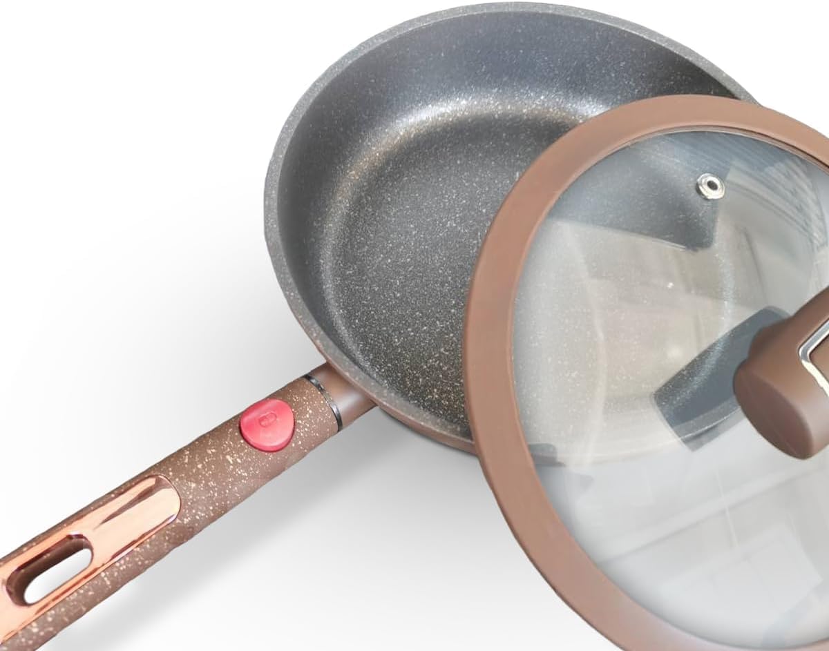 Frying Pan Set with Wok 28cm, Non-Stick Aluminium Cookware, PFOA-Free Easy-Clean Pans for Eggs, Vegetables, Stir-Fry, Sautéing and Everyday Cooking - image 1