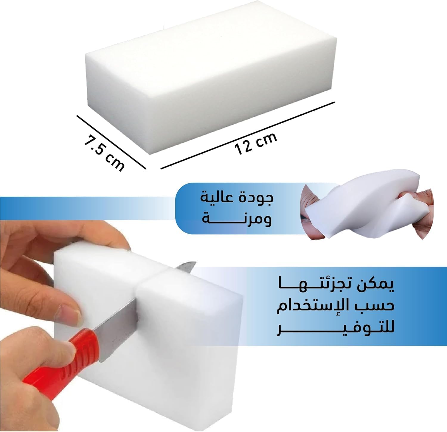 Magic Cleaning Sponge Multipurpose Eraser Pad Reusable Fast Absorbing for Kitchen Bathroom Wall Car Boat Office, 12 PCS - image 4