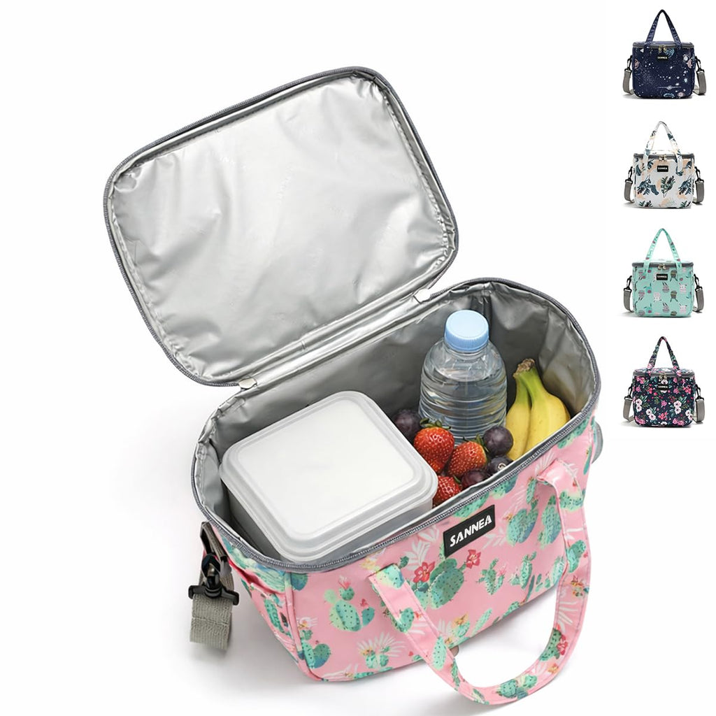 Insulated Lunch Bag 7L, Thermal Food Cooler Tote with Carry Handle for Work, School, Travel and Picnics, Reusable, hanso, BB-547 (Cactus) - image 1