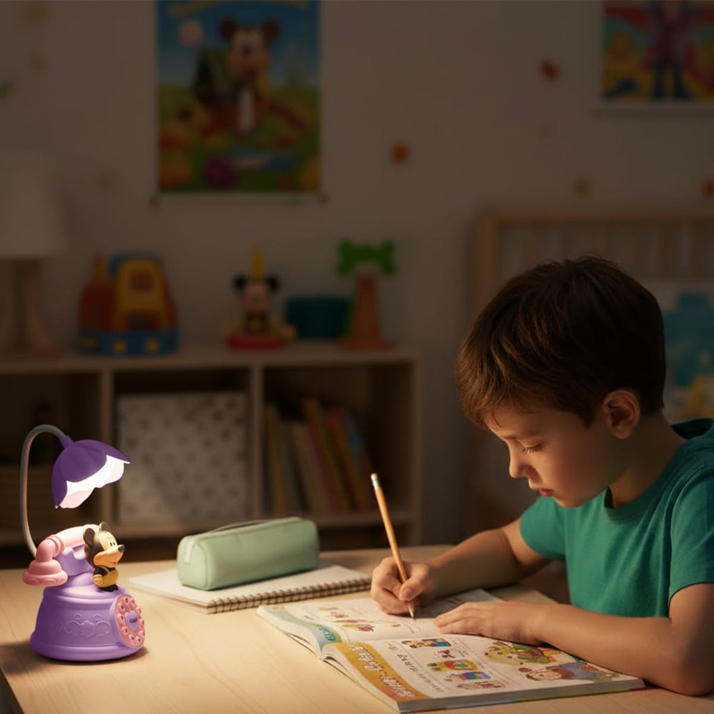 Desk Lamp, LED Foldable Study Light with Power Switch, Multi-Angle Adjustable Table Reading Lamp with Soft Light for Bedroom, Home Office and Students (Purple) - image 6