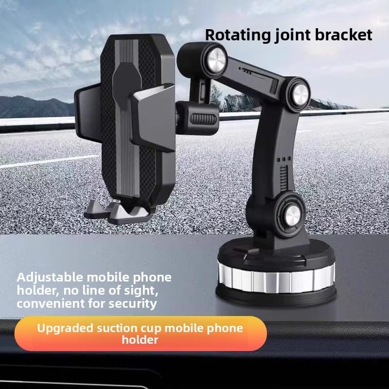 Car Phone Holder - Universal 360 Degree Strong Suction Cell Phone Holder Dashboard & Windshield, GPS Smart Phone Stand Car Mount, Safe & Stable, JX-601 - image 5