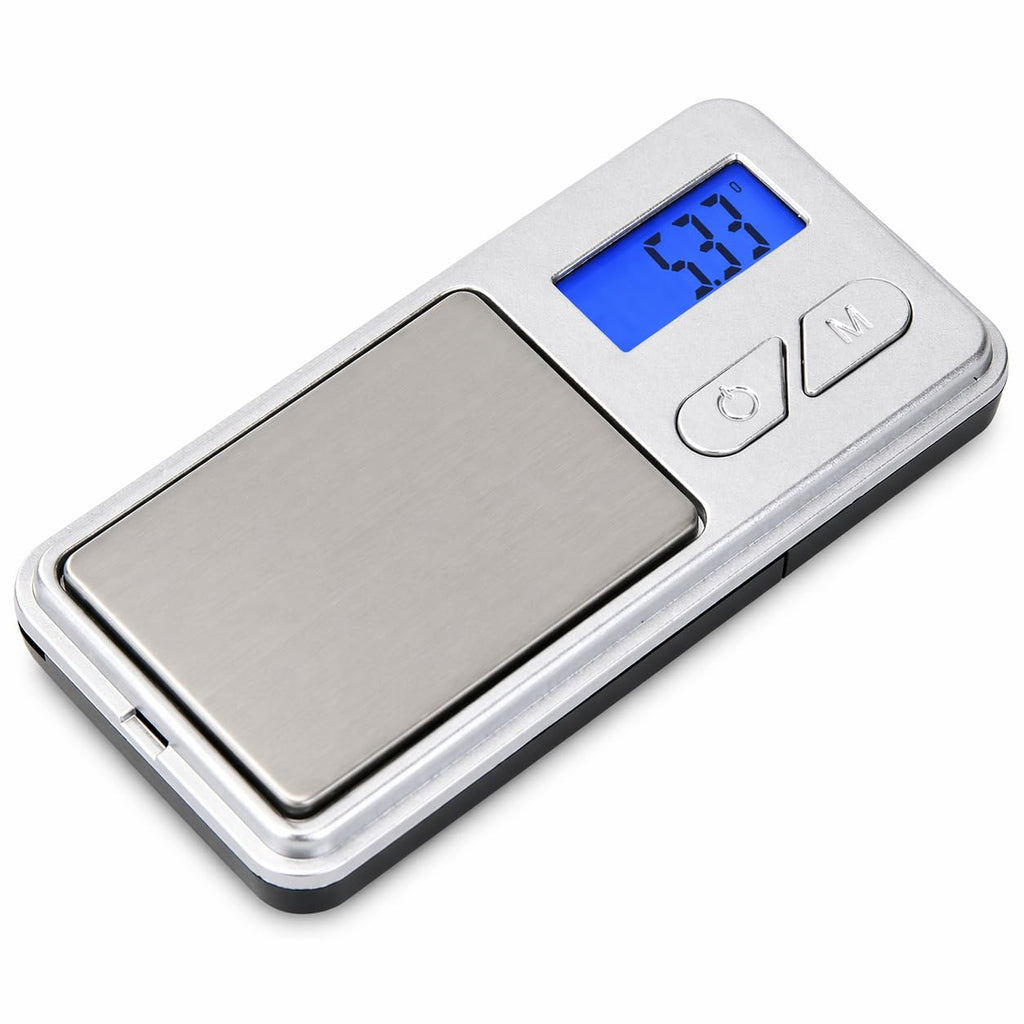 Digital Pocket Scale 200g x 0.01g, Mini Precision Gram and Jewelry Scale with LED Display and Protective Cover for Gold, Silver, Coins and Small Items, Black and Silver - image 1