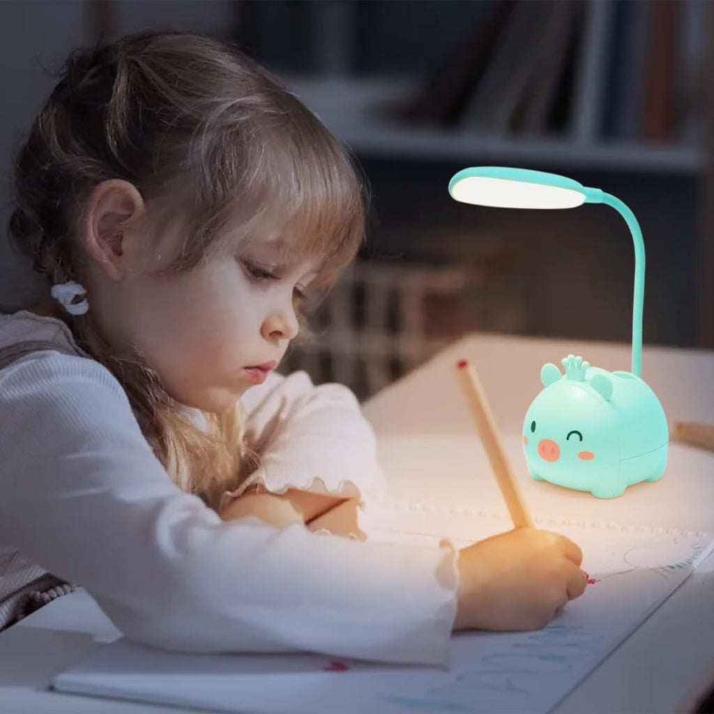 Desk Lamp Led Usb Powered Table Light, Foldable Study Lamp With Adjustable Brightness, Portable Reading Light For Home Office Workspace (Blue) - image 7