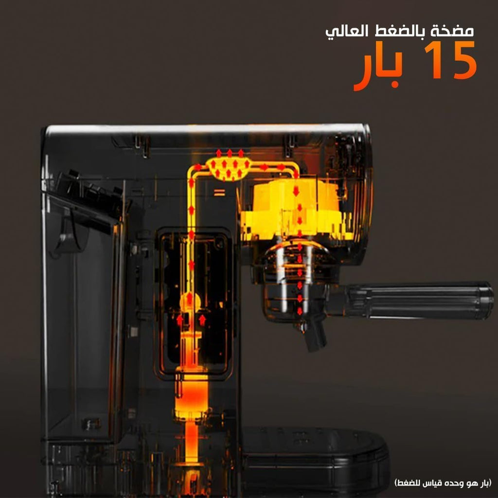 Espresso Machine 15 Bar, 850W Coffee Maker with 1.8L Detachable Water Tank, Milk Frother Steam Wand, Manual Controls and Stainless Steel Housing, KA3091 - image 4